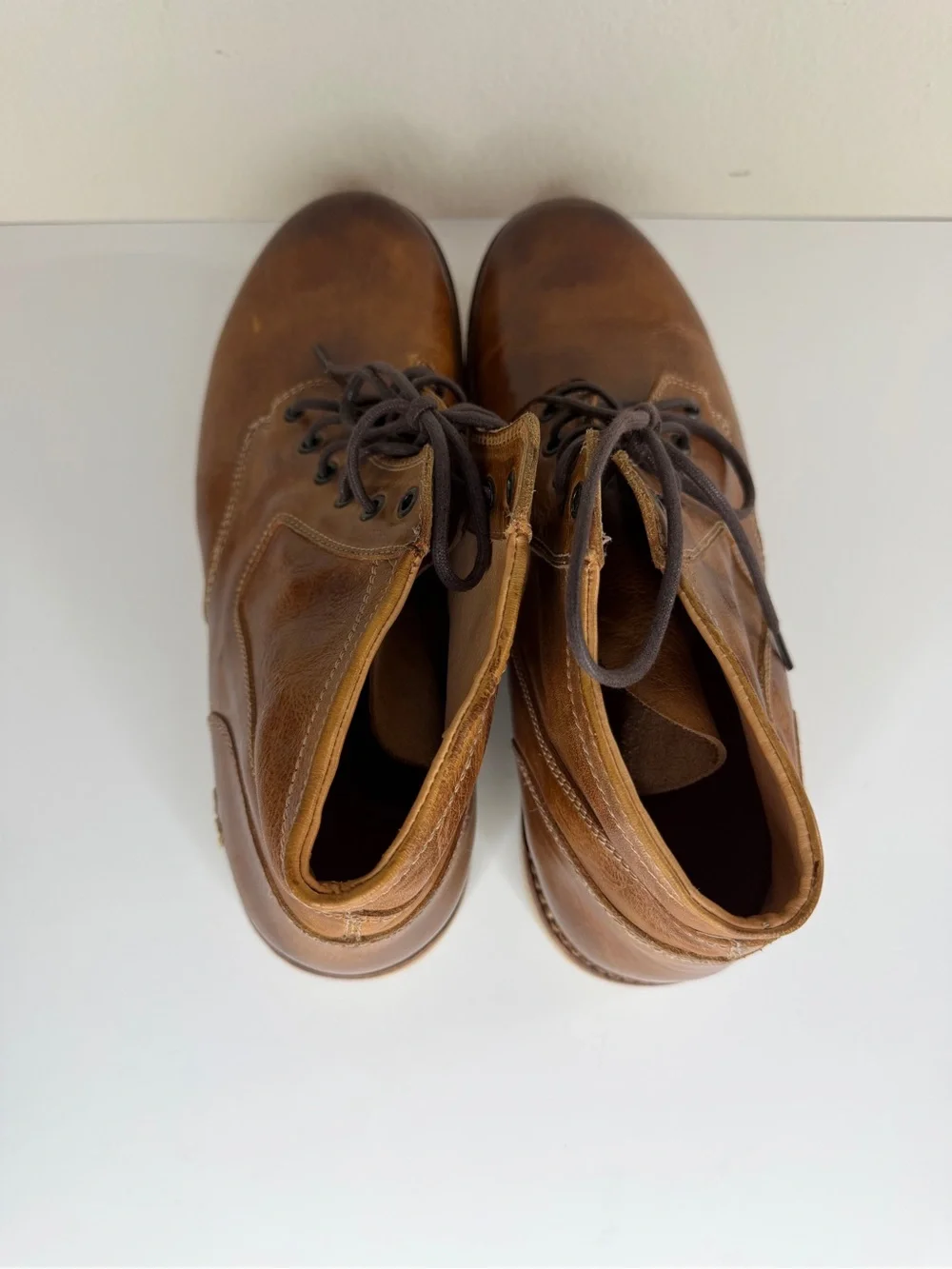 Bed Stu Cobbler Series Men’s Size 13M Lace Up Ankle Boots Distressed Brown